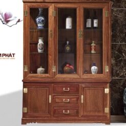 Tủ rượu 3 cánh gỗ Hương mẫu TR-002H