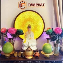 Tranh trúc chỉ tròn Mandala lá bồ đề TC-6003