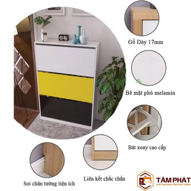 tủ giày gỗ công nghiệp