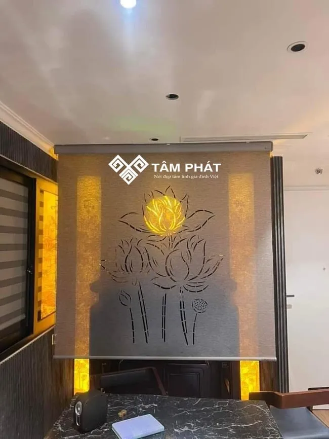 rèm vải che bàn thờ