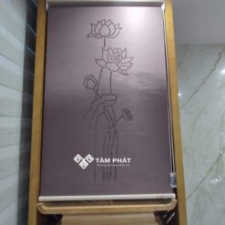 Rèm che bàn thờ họa tiết sen mẫu REM-005