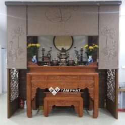 Rem phòng thờ vải cao cấp mẫu REM-007