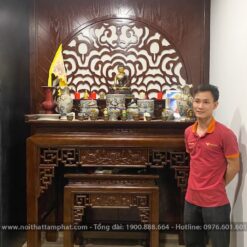 Tâm Phát thiết kế thi công lắp đặt trọn gói phòng thờ BT-1079.