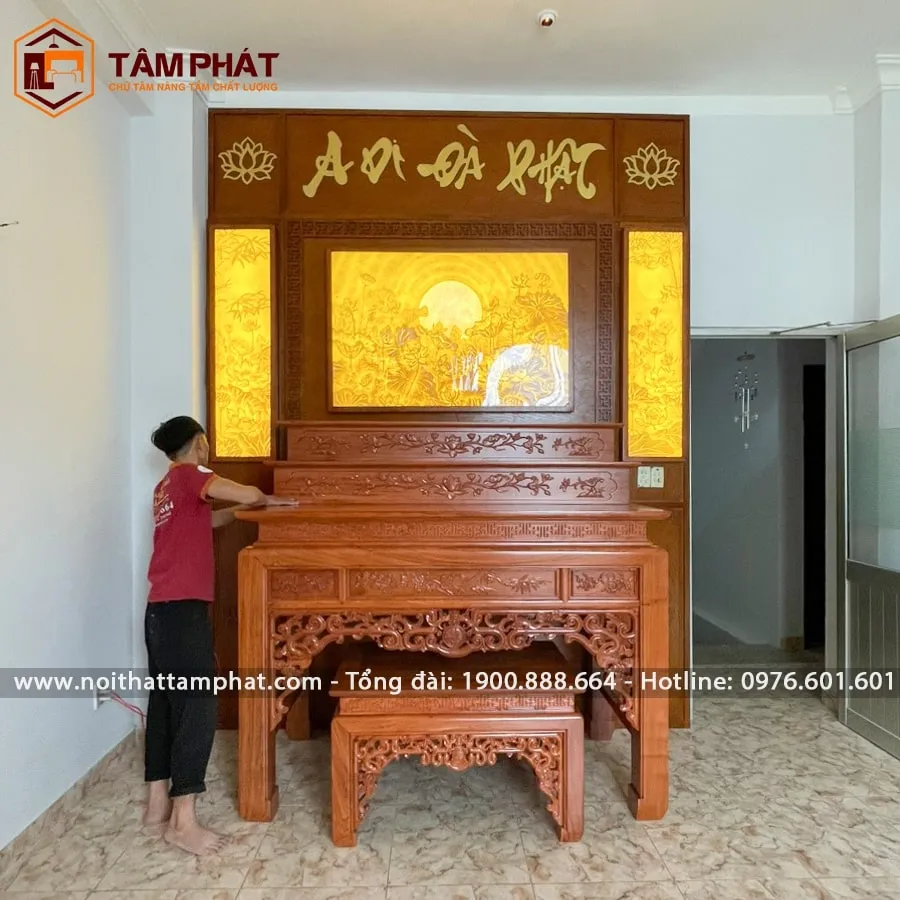 Bàn thờ tam cấp thờ Phật đẹp BT-1066.