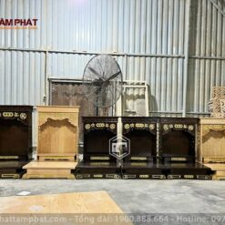 Bàn thờ Thần Tài diềm cong mẫu BTT-30032