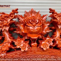 Họa tiết Song Long chạm khắc đẹp.