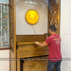 Tâm Phát hoàn thiện mẫu phòng thờ BT-1067 trọn gói, chất lượng cao.
