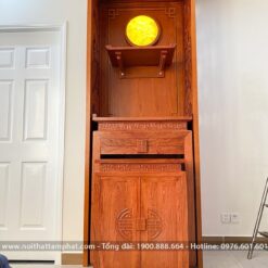 Phòng thờ chung cư gỗ hương cao cấp mẫu BT-1075.