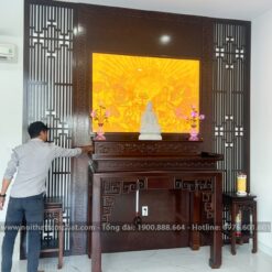 Thiết kế phòng thờ BT-1071 không họa tiết hoa văn cầu kì