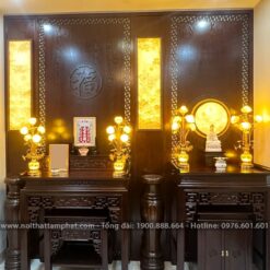 Mẫu phòng thờ Phật và Gia tiên đẹp BT-1068.