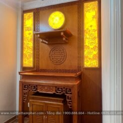Sự kết hợp hài hòa của các sản phẩm thờ trong cùng một không gian.