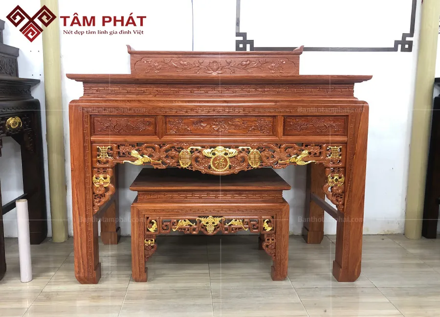 Bàn thờ 2 tầng gỗ Hương BT-1102