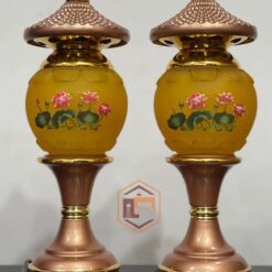 Đèn thờ lưu ly hoa sen nắp ô mẫu DEN-005