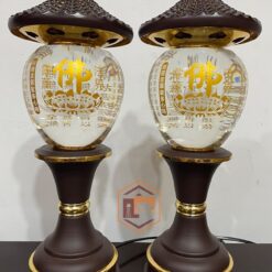 Đèn thờ hoa sen Bát Nhã Tâm Kinh đẹp mẫu DEN-006