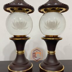 Đèn thờ hình cầu nắp ô nhiều màu mẫu DEN-007