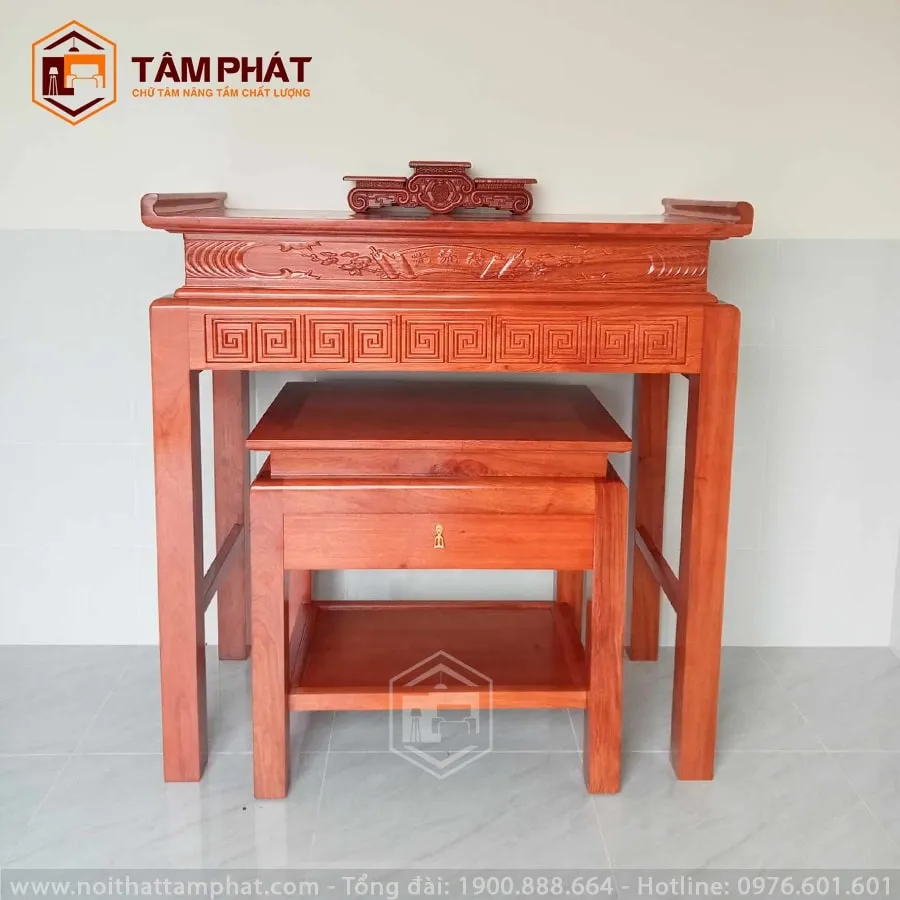 Bàn thờ đứng cuốn thư đẹp mẫu BT-1158