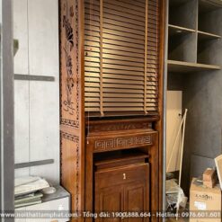 Rèm che sáo gỗ kín đáo và lịch sự.