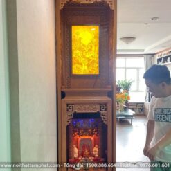 Sự kết hợp hài hòa và tiện lợi 2 bàn thờ tiết kiệm diện tích.