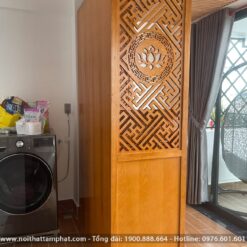 Bố trí phòng thờ hướng phong thủy tốt, không dựa tường.