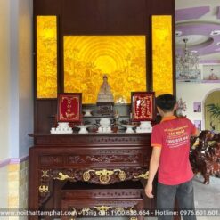 Trang trí ốp hậu tranh trúc chỉ sang trọng.