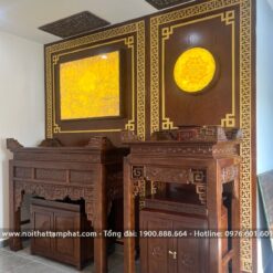 Không gian thờ Phật và Gia Tiên đẹp mẫu BT-1115