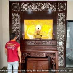 Chữ A DI ĐÀ PHẬT được cắt CNC phiên âm tiếng Hán.