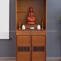 Tủ thờ chất liệu gỗ tự nhiên có độ bền cao.