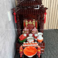 Chất liệu gỗ Gõ đỏ tự nhiên có độ bền cao.