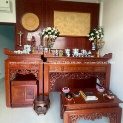 Bài trí chuẩn phong thủy, dễ dàng thờ tự.
