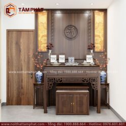 Phòng thờ Gia Tiên Cửu Huyền bài trí đẹp mẫu BT-1219