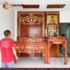 Bố trí bàn thờ chuẩn phong thủy, dễ dàng bài trí và thờ tự.
