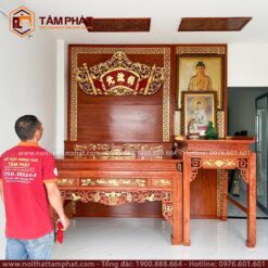 Bố trí bàn thờ chuẩn phong thủy, dễ dàng bài trí và thờ tự.