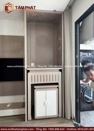 Phòng thờ chung cư vách ngăn đẹp mẫu BT-1229