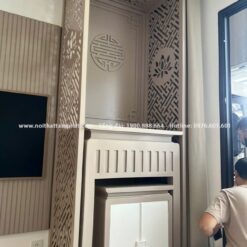 Đồng bộ màu sắc với nội thất phòng khách sẵn có.