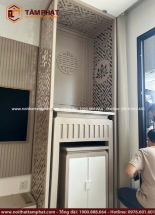 Đồng bộ màu sắc với nội thất phòng khách sẵn có.