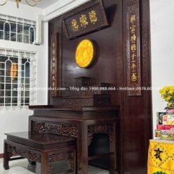 Không gian thờ bố trí hài hòa, chuẩn phong thủy.