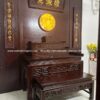 Mẫu phòng thờ BT-1230 kết hợp với cặp hoành phi câu đối chữ đẹp.