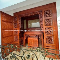Tổng quan phòng thờ có tính thẩm mỹ cao, phù hợp với mọi không gian nhà cửa.