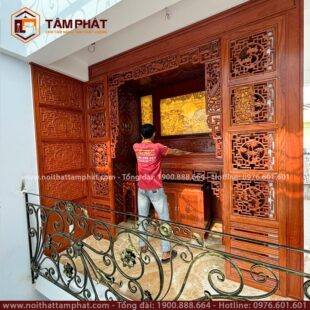 Các thông số phòng thờ được Tâm Phát đo đạc chuẩn phong thủy, thu hút tài lộc, vượng khí.