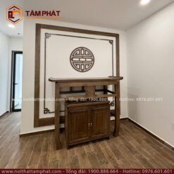 Phòng thờ gỗ sồi đơn giản mẫu BT-1223