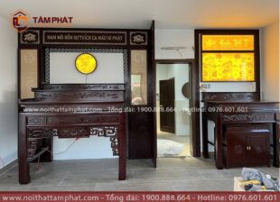 Phòng thờ Phật và Gia Tiên Cửu Huyền đẳng cấp mẫu BT-1231