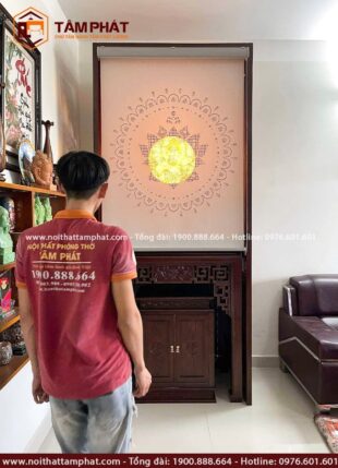 Phòng thờ vách ngăn đơn giản mẫu BT-1234