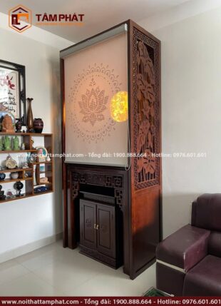 Tổng quan không gian thờ BT-1234 đơn giản hiện đại, phù hợp với mọi không gian nhà cửa.
