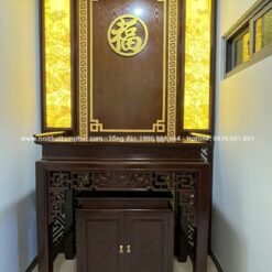 Phòng thờ Gia Tiên tại góc cuối hành lang mẫu BT-1236