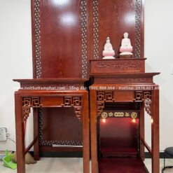 Tâm Phát nhận đặt đóng, thiết kế và thi công bộ đôi bàn thờ BT-1245 theo yêu cầu gia chủ.