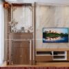 Thiết kế phòng thờ đơn giản hiện đại nhưng vẫn đảm bảo đầy đủ công năng và sự trang nghiêm.