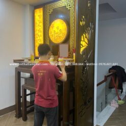 Thi công phòng thờ trọn gói chỉn chu, chắc chắn.