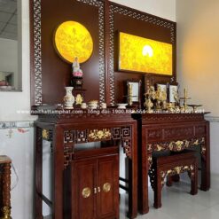 Bàn thờ dát vàng mang lại giá trị thẩm mỹ và nét đẹp riêng biệt.