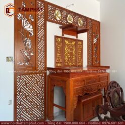 Không gian thờ vừa mang nét truyền thống vừa phù hợp phong cách sống hiện đại.