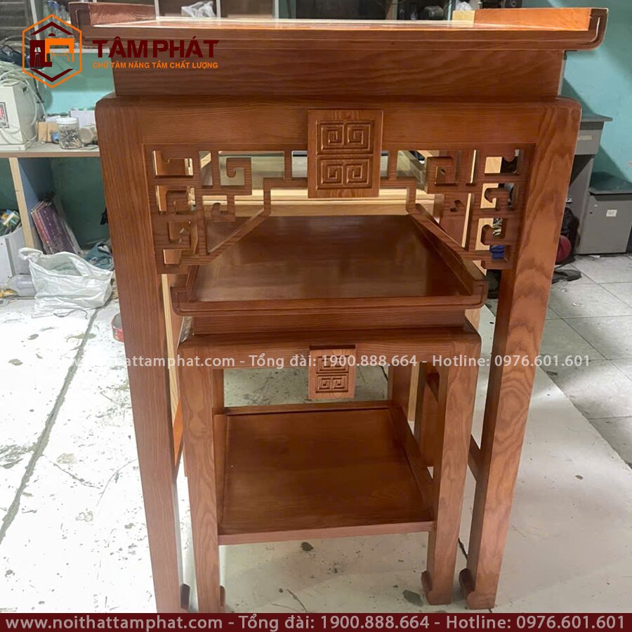 Bàn thờ đa dạng kích thước và màu sắc chuẩn phong thủy, hợp nội thất sẵn có.
